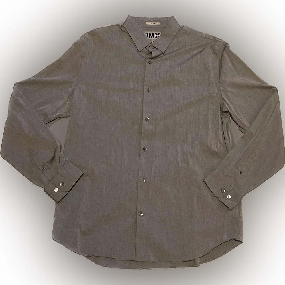 Express fitted long sleeve button down shirt 1MX XL